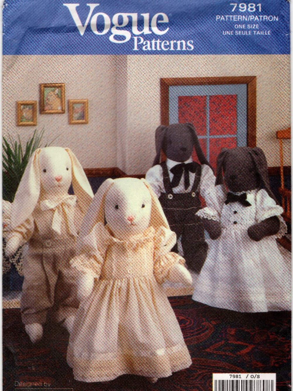 Vogue Linda Carr 7981 Plush Bunny Pattern Uncut Vintage